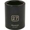 Dynamic 1/2" Drive Standard Socket, Black Phosphate, Tools 1/2" Drive 6 Point Metric, 27mm Standard Length D014027 - alternate 1